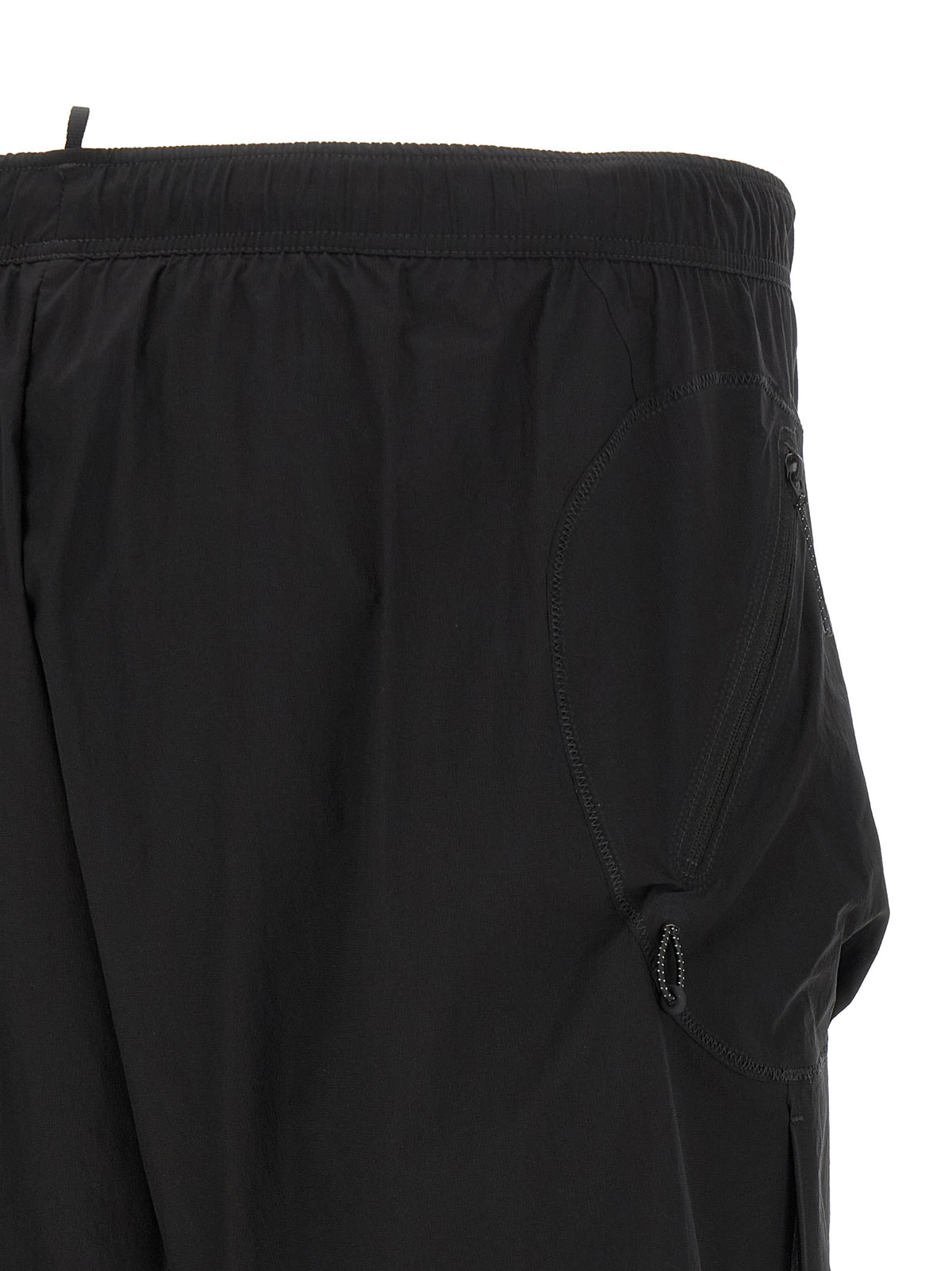 SATISFY Schwarze Polyamid-Bermudashorts