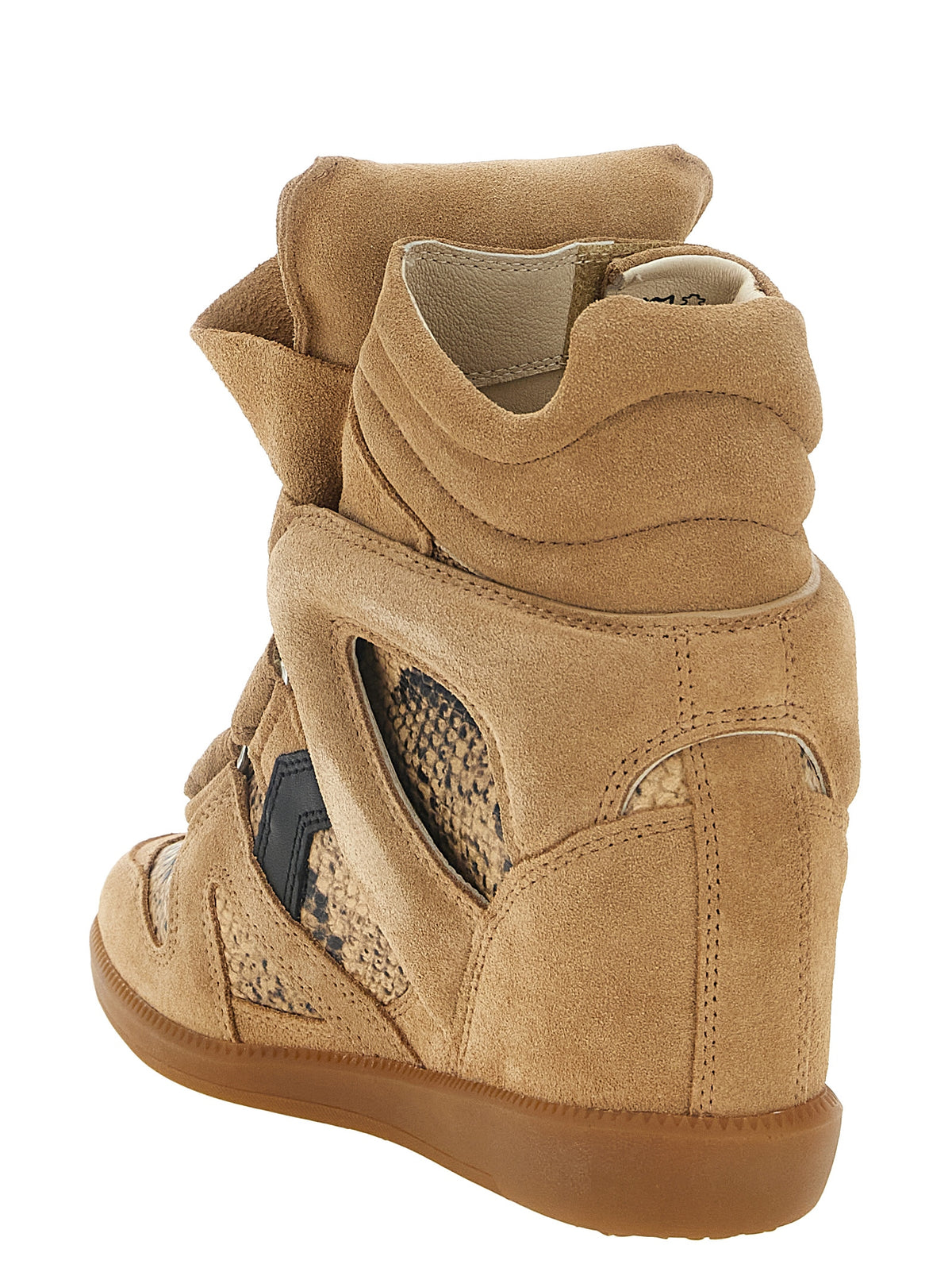 Isabel Marant Beige Cowhide Keilabsatz-Sandalen