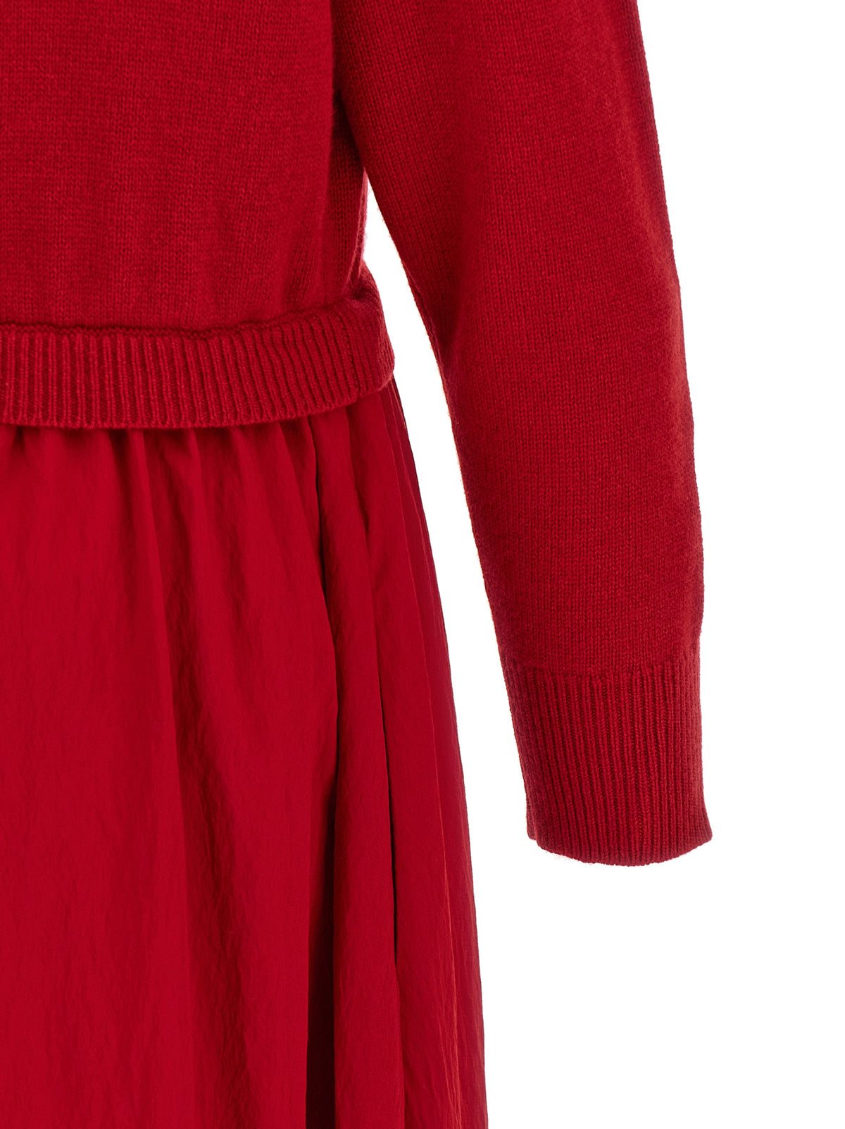Polo Ralph Lauren Langes Rotes Wollkleid