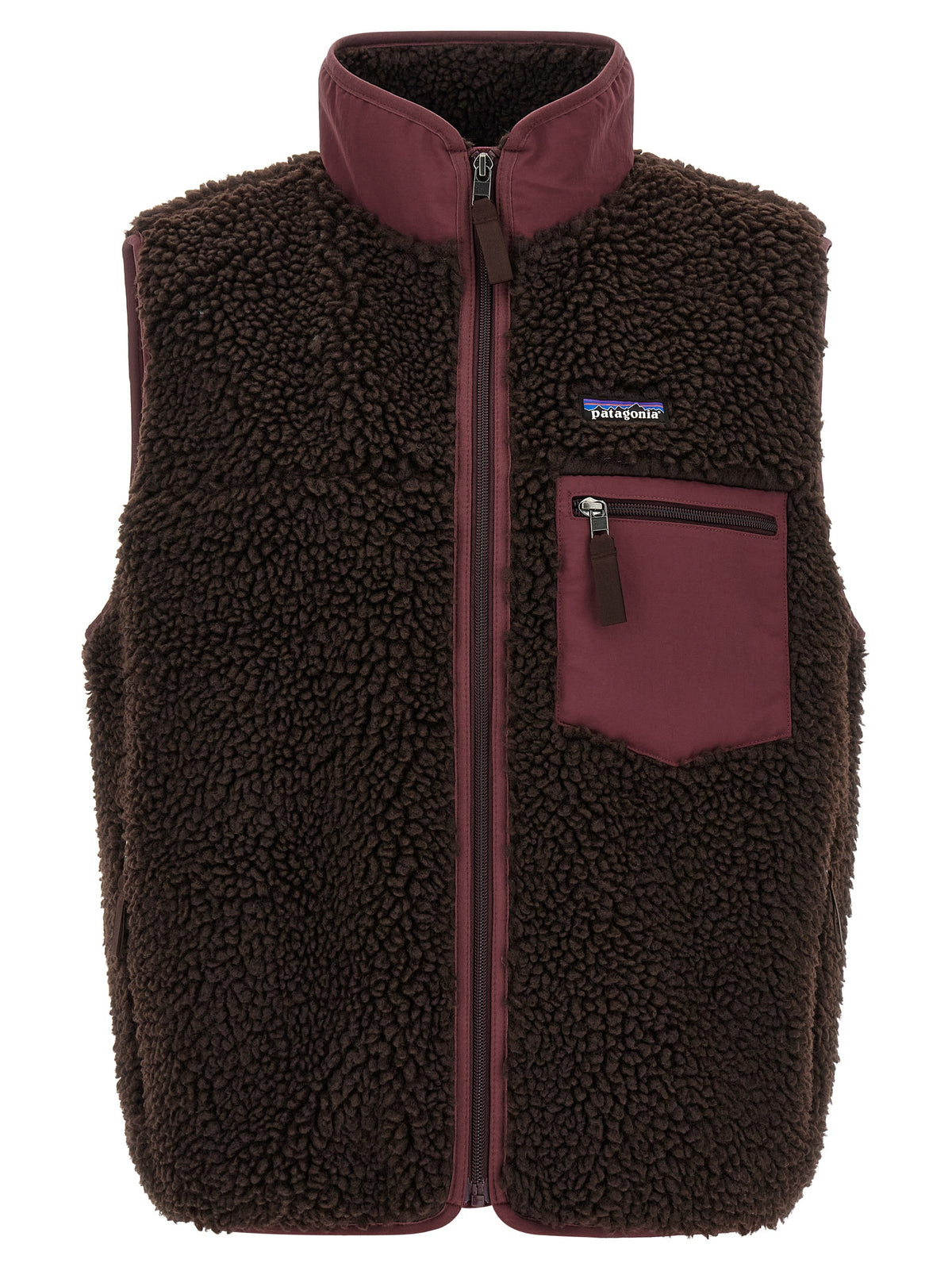 PATAGONIA Braune ärmellose Jacke aus Polyester