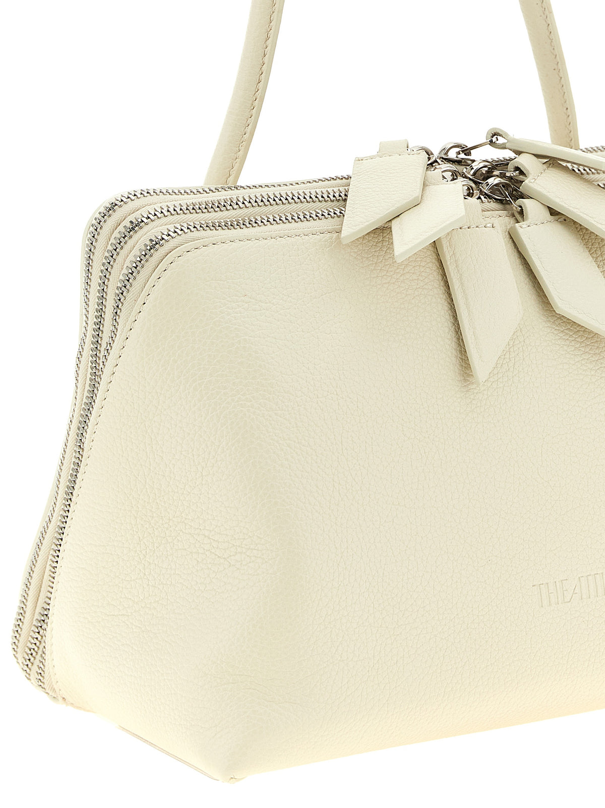 The Attico Weiße Kalbsleder-Schultertasche