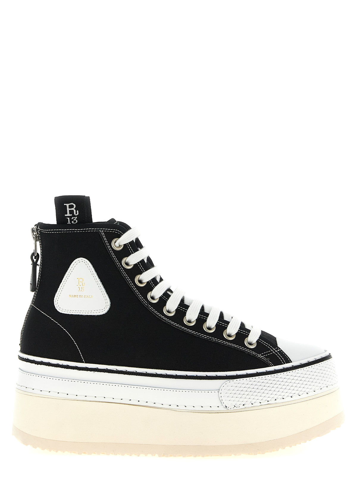 R13 Bicolor Calfskin Plateau-Sneakers