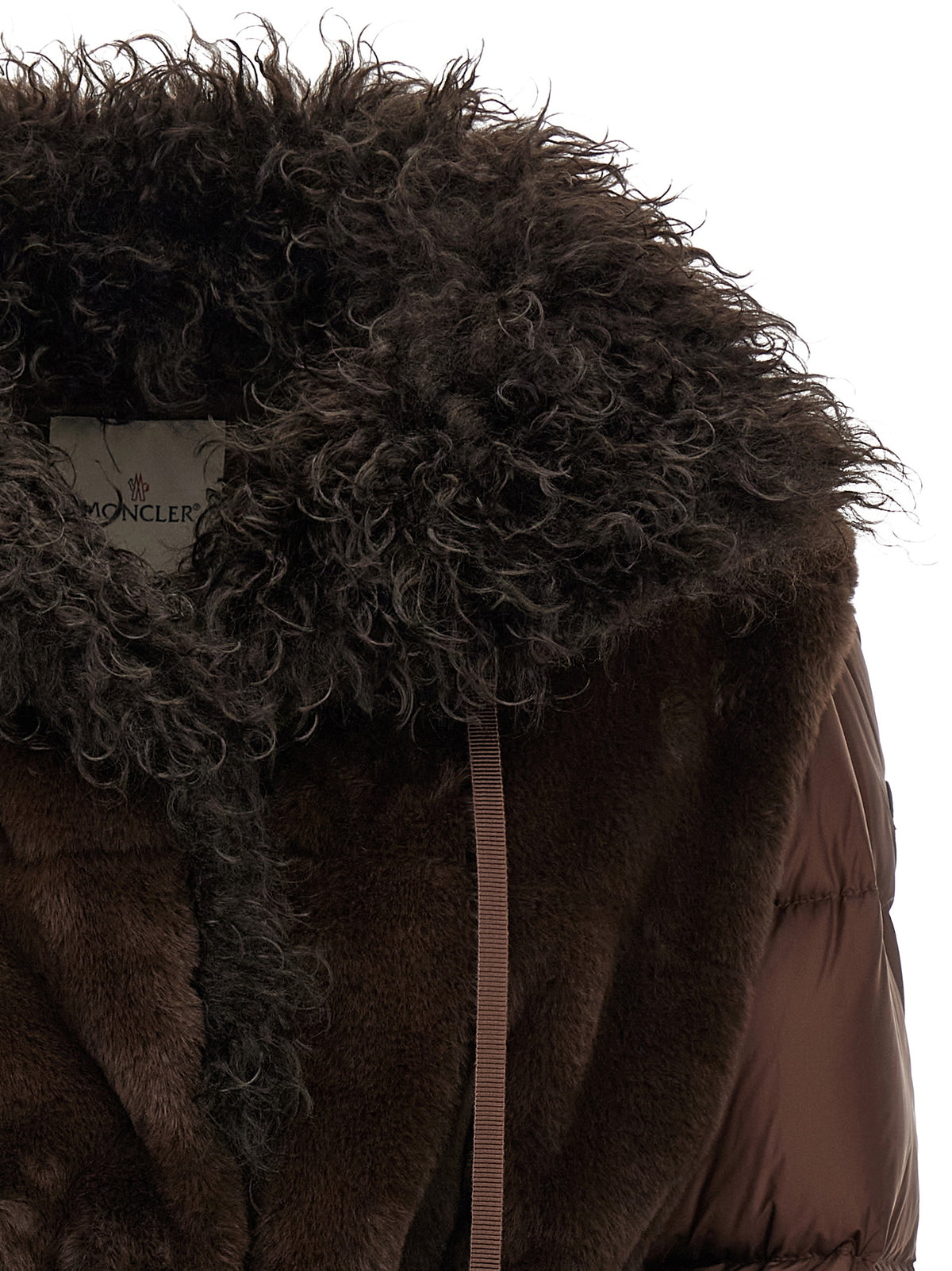 Moncler Braune Shell-Jacke aus Polyester