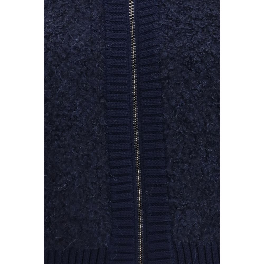 Jacob Cohen Blauer Cardigan aus Alpakawolle