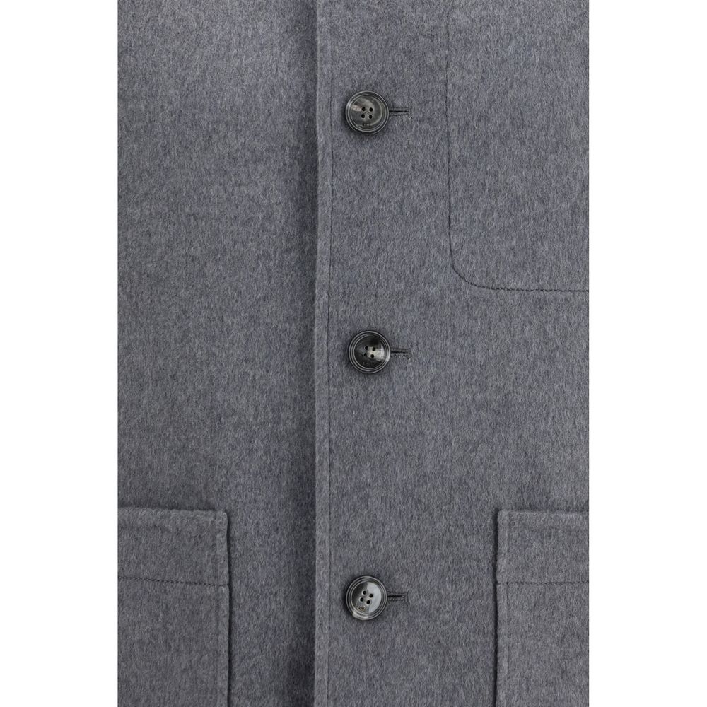 Ami Paris Graue Lammfelljacke Aries aus Wolle, durchgehend