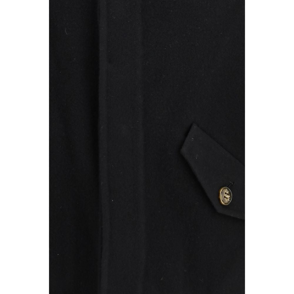 SÉFR Schwarze Oves Aries Wolljacke in voller Länge