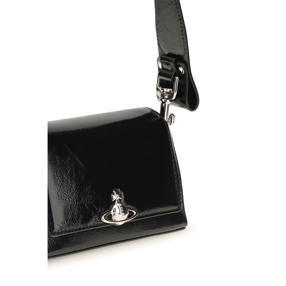 Vivienne Westwood Schwarze Kalbsleder Bos Taurus Handtasche