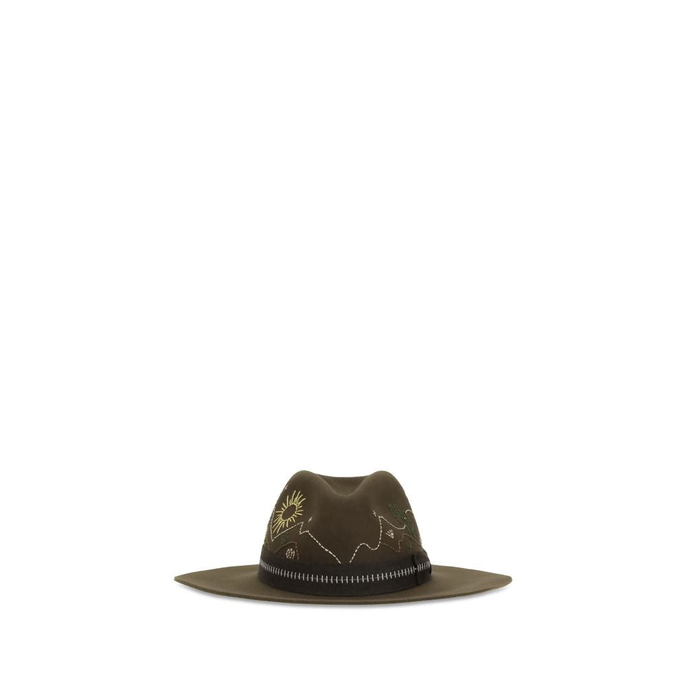 Golden Goose Zweifarbiger Fedora aus Ovis Aries Wolle