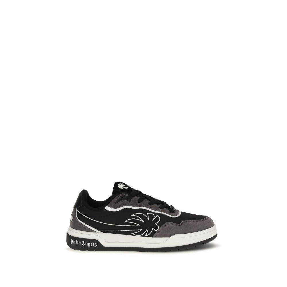 Palm Angels Schwarze Bos Taurus Kalbsleder Low-Top-Sneaker