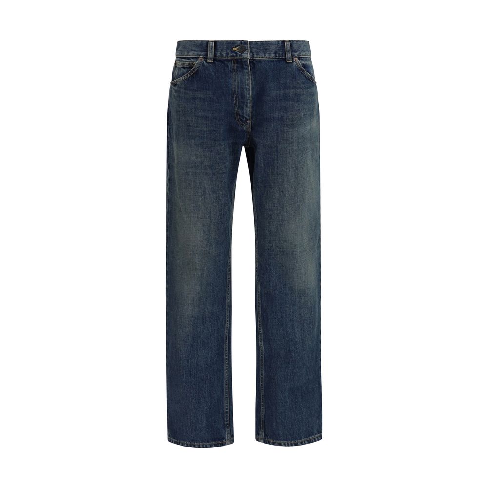 The Row Blaue Baumwolljeans im Relaxed Fit