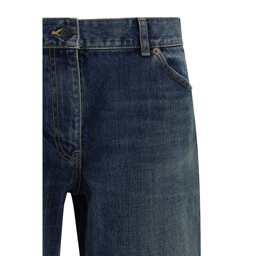 The Row Blaue Baumwolljeans im Relaxed Fit