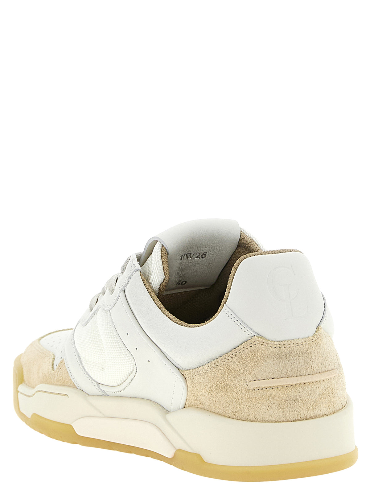 Christian Louboutin Beige Kalbsleder Low-Top-Sneaker