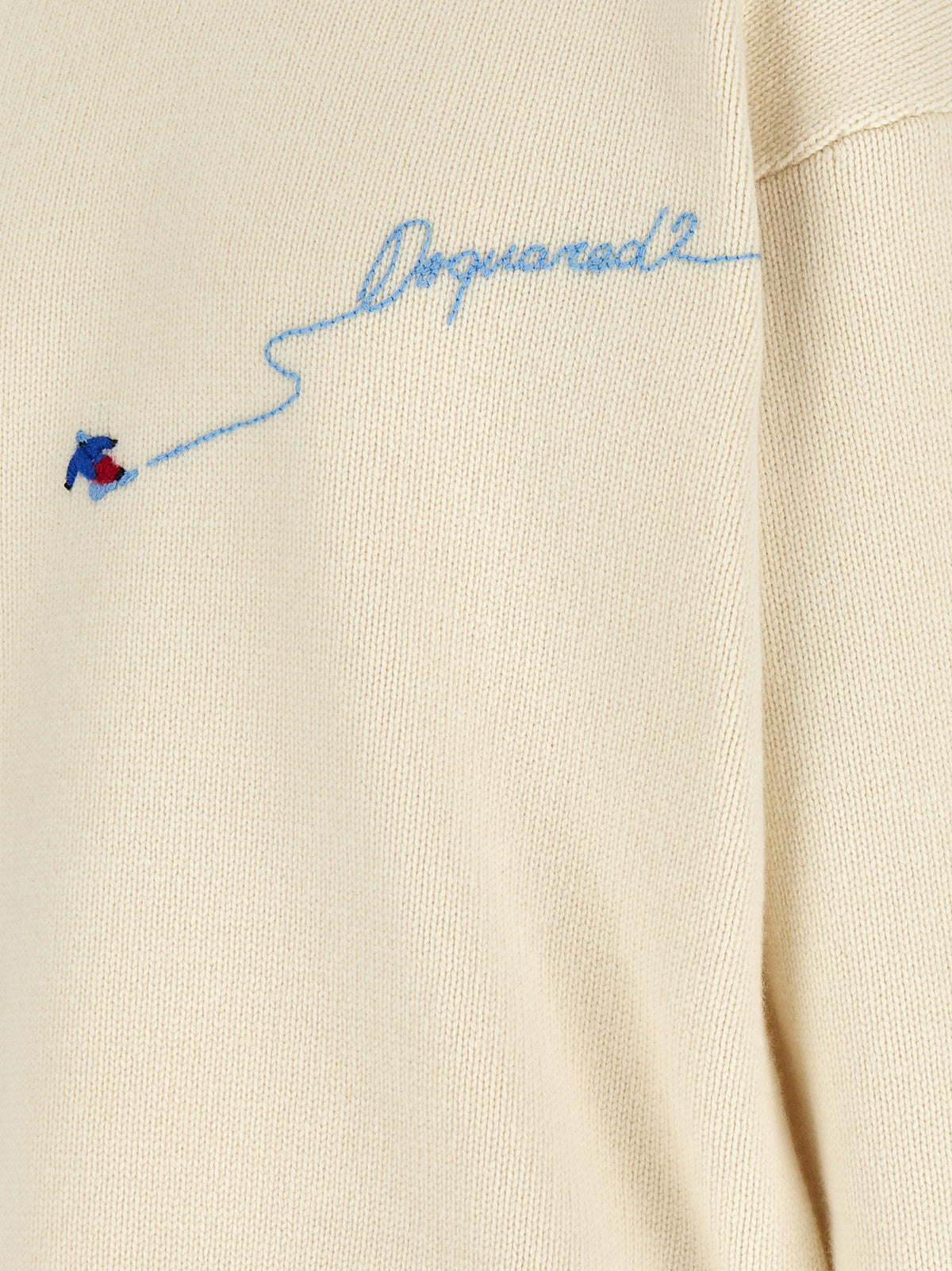 Dsquared² Weiße Wollstrickjacke