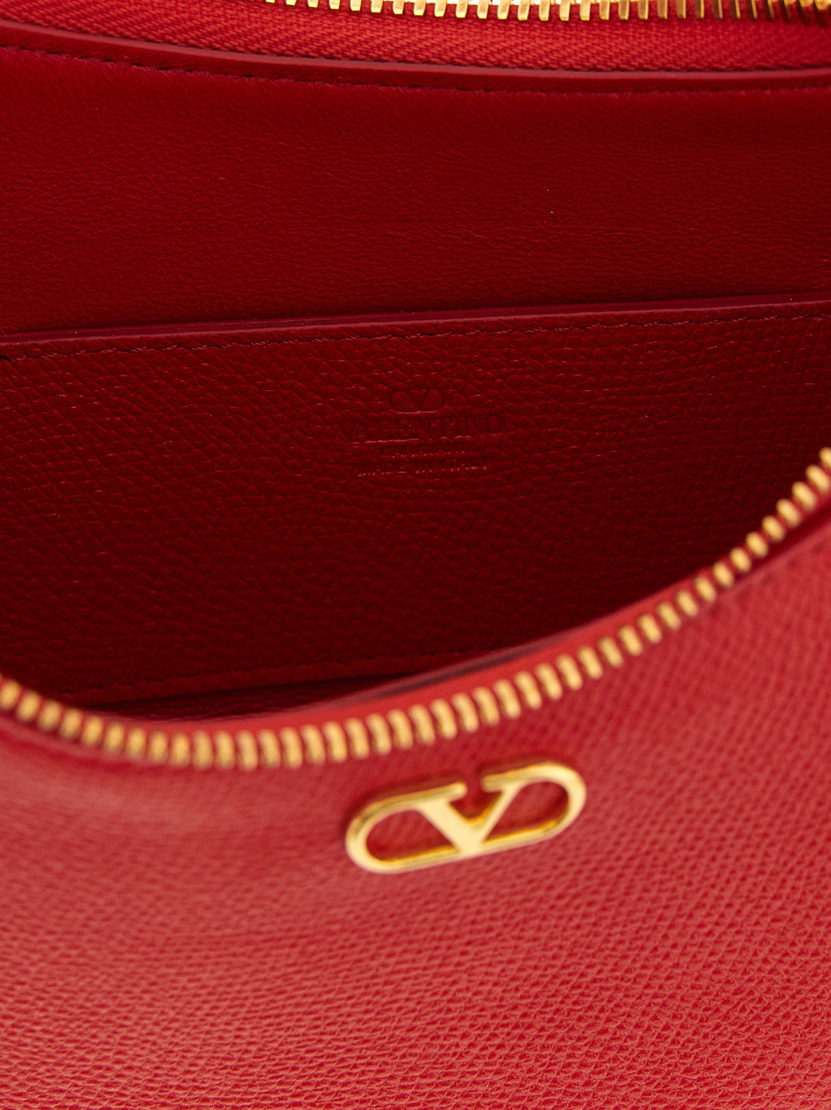 Valentino Garavani Rote Kalbsleder-Schultertasche
