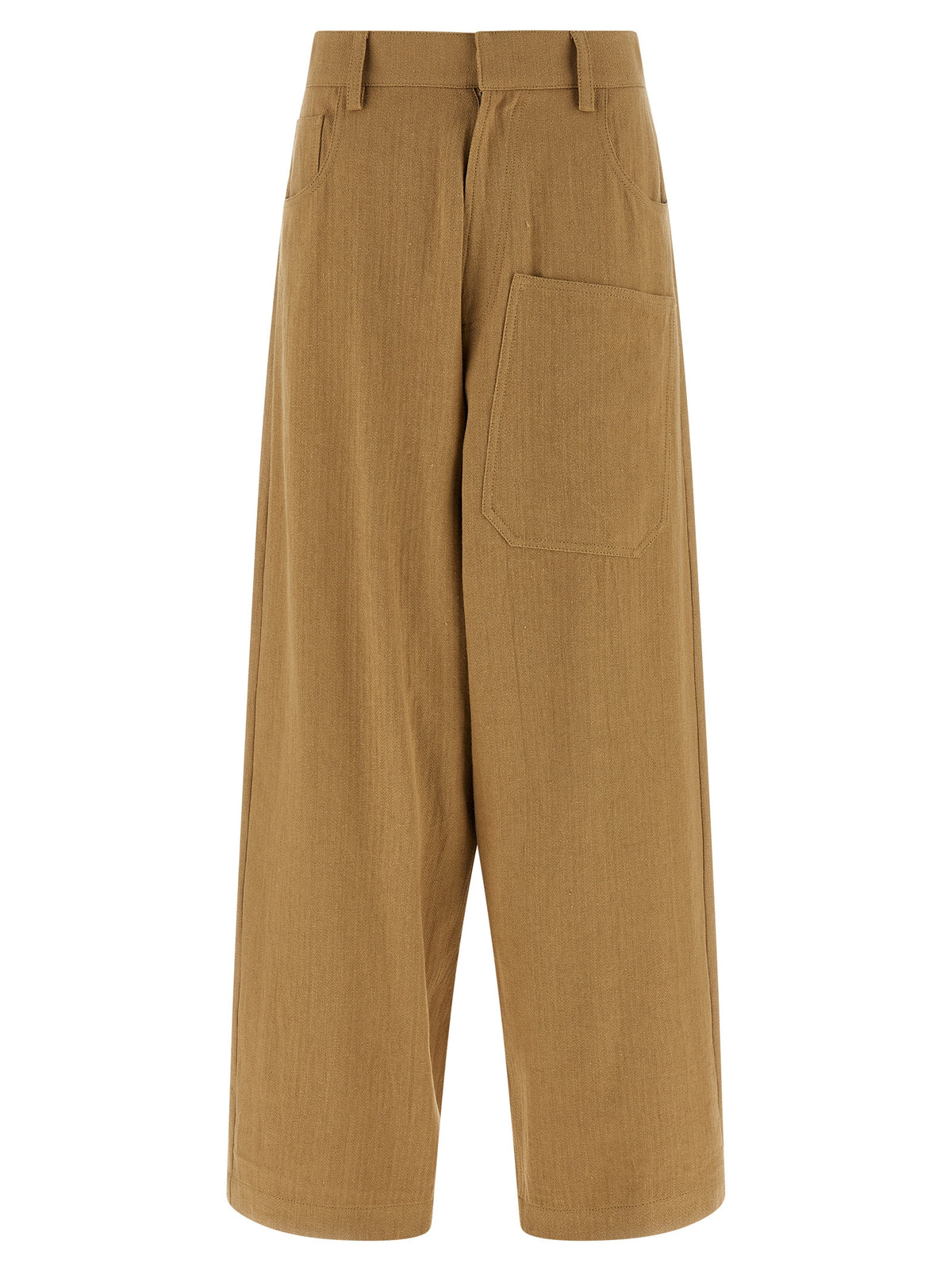 MAISON JEJIA Beige Cotton Casual Pants