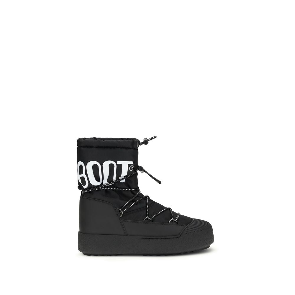 Moon Boot Schwarze Schnürstiefel aus Polyamid