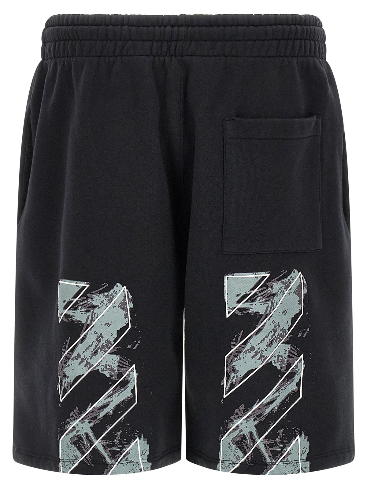 Off-White Schwarze Baumwoll-Bermudashorts