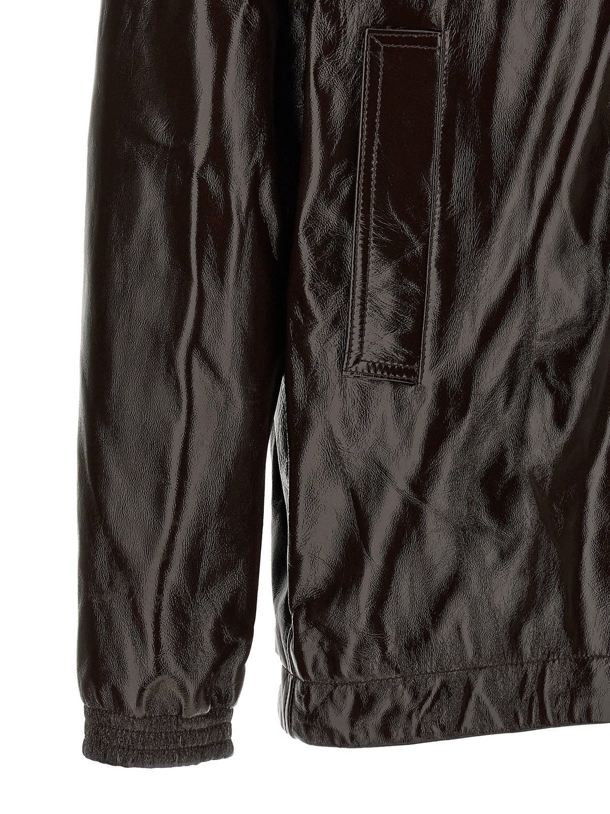 Namacheko Braune Lammlederjacke