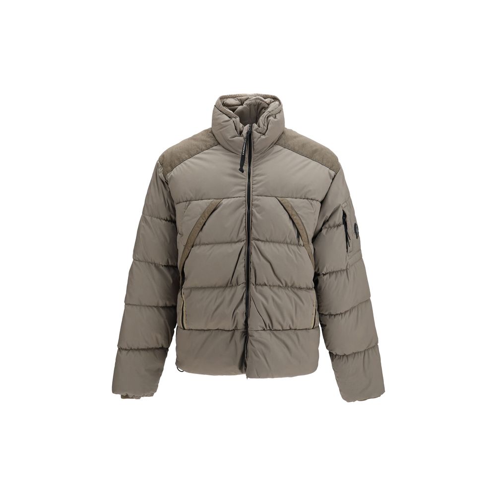 C.P. Company Graue Polyamid-Jacke in voller Länge