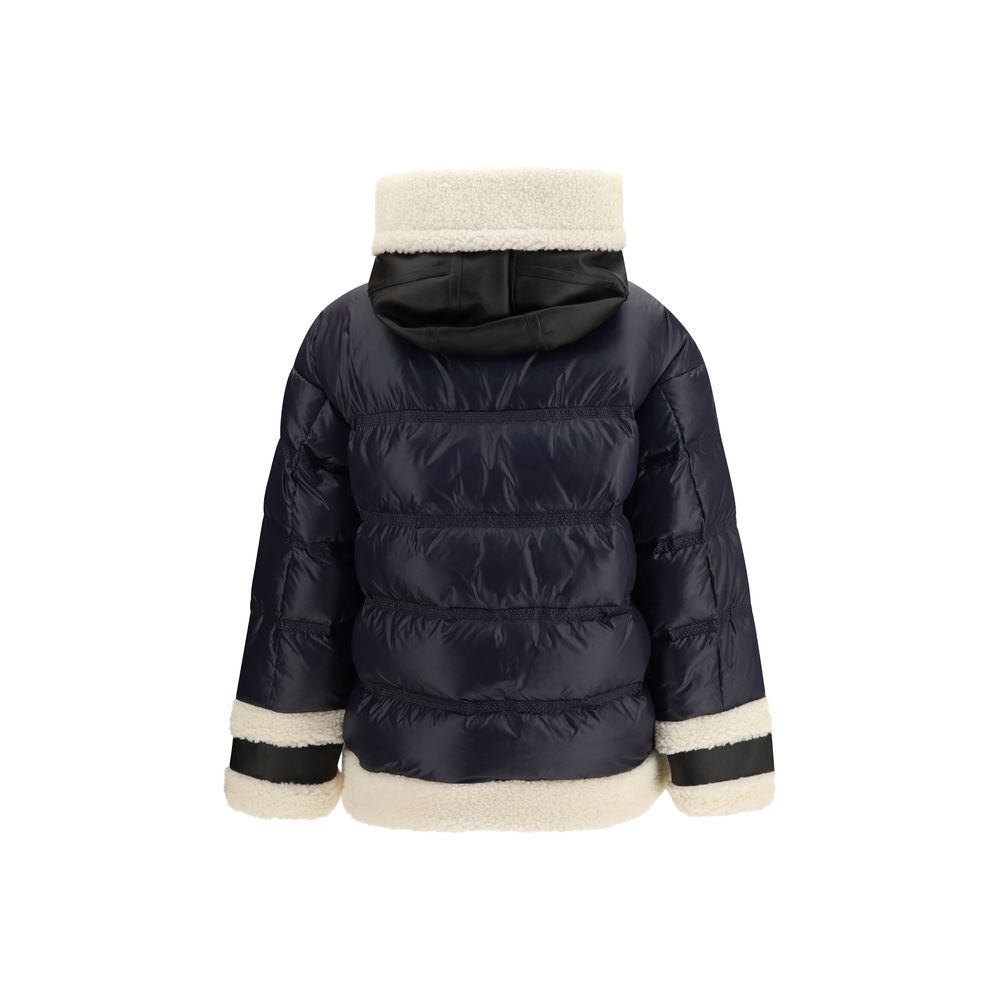 Peuterey Blaue Polyamid-Jacke in voller Länge