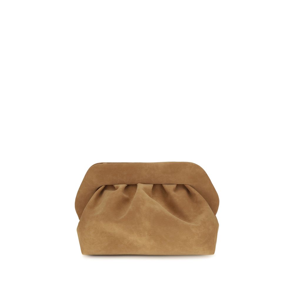 THEMOIRè Beige Wildleder-Kupplungstasche
