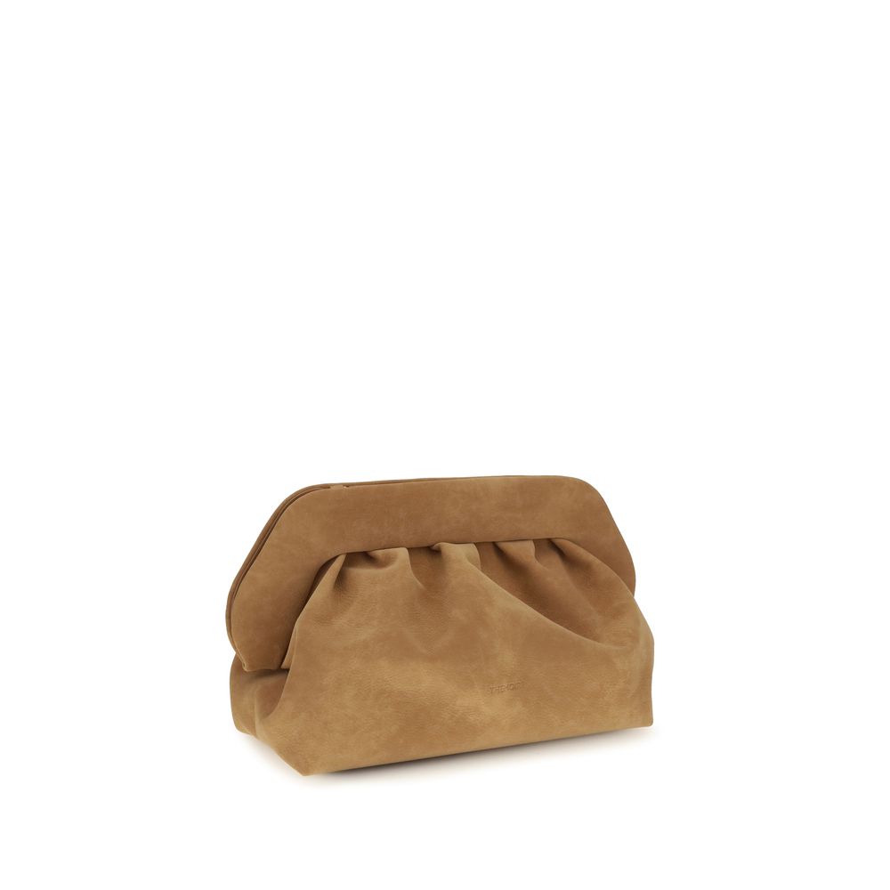THEMOIRè Beige Wildleder-Kupplungstasche