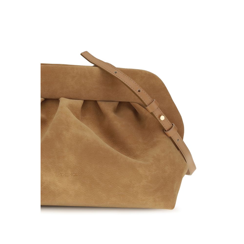 THEMOIRè Beige Wildleder-Kupplungstasche