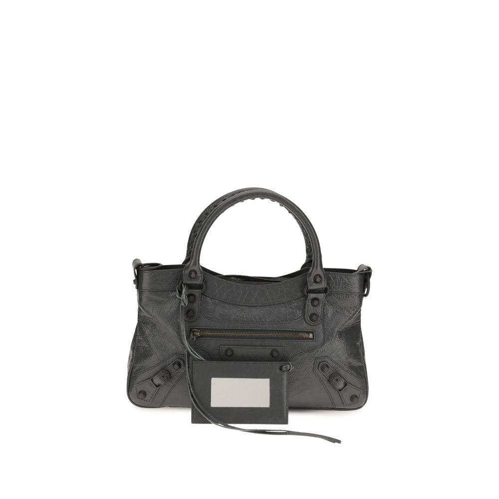 Balenciaga Schultertasche aus Lammleder (Ovis Aries) in Grau