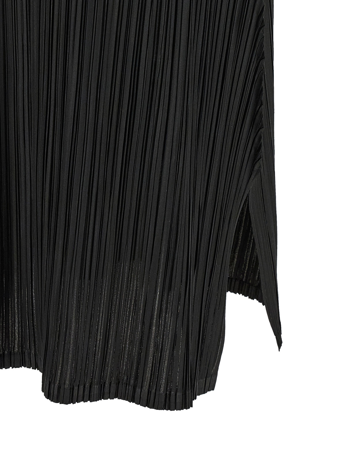 PLEATS PLEASE ISSEY MIYAKE Schwarzes Polyester-Midikleid