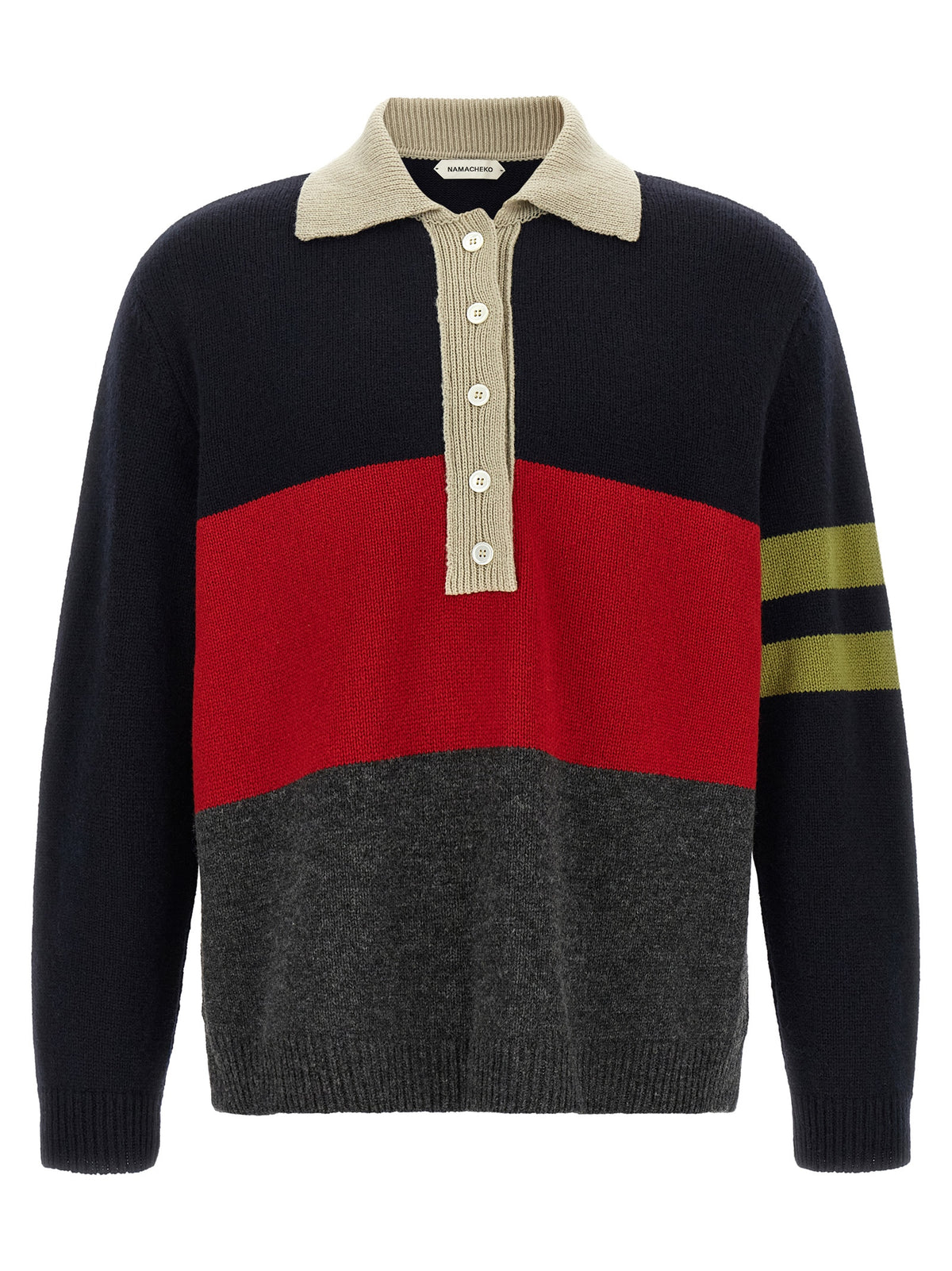 Namacheko Mehrfarbiges Poloshirt aus Merinowolle