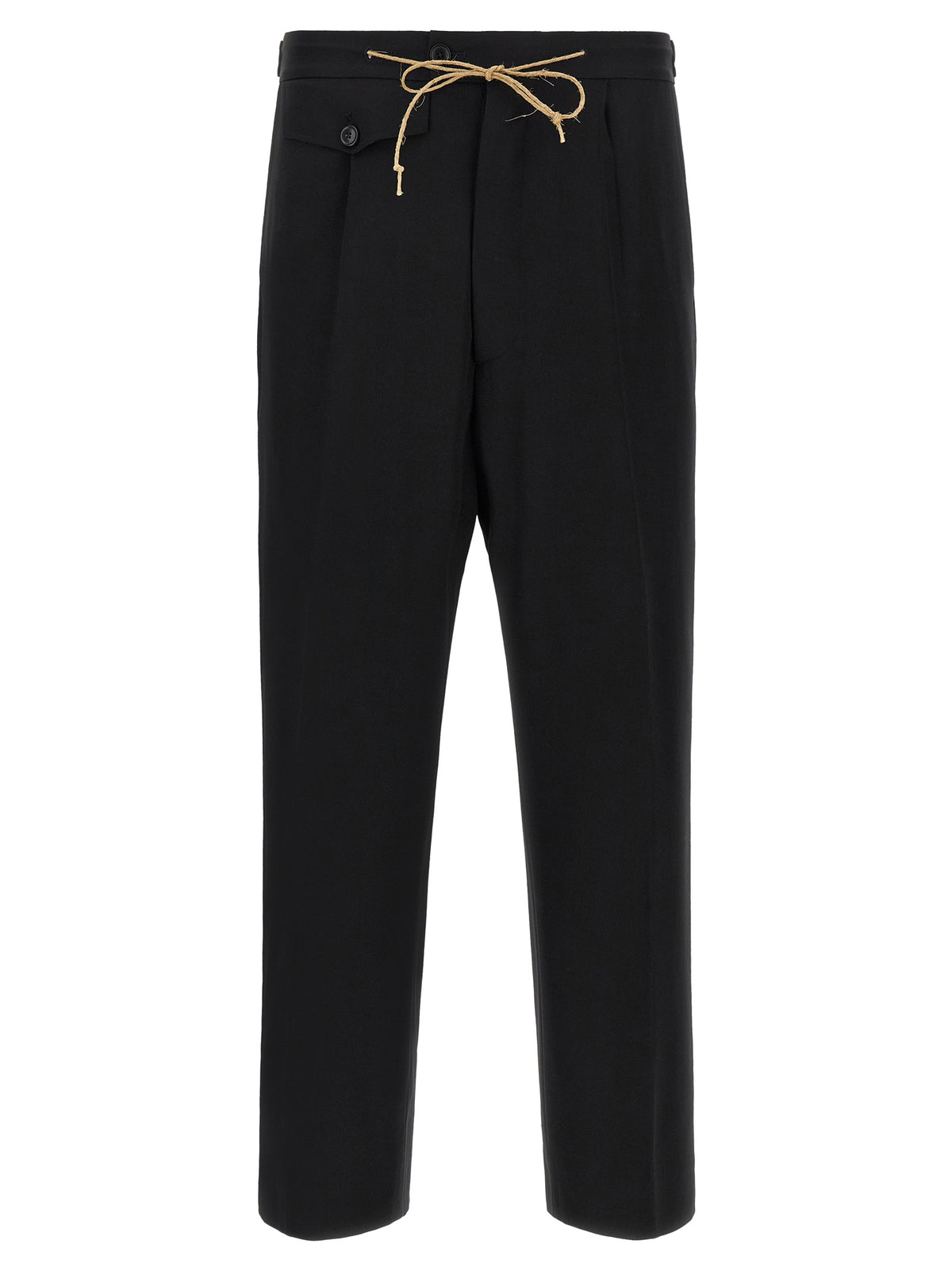 Namacheko Schwarze Hose aus reiner Schurwolle
