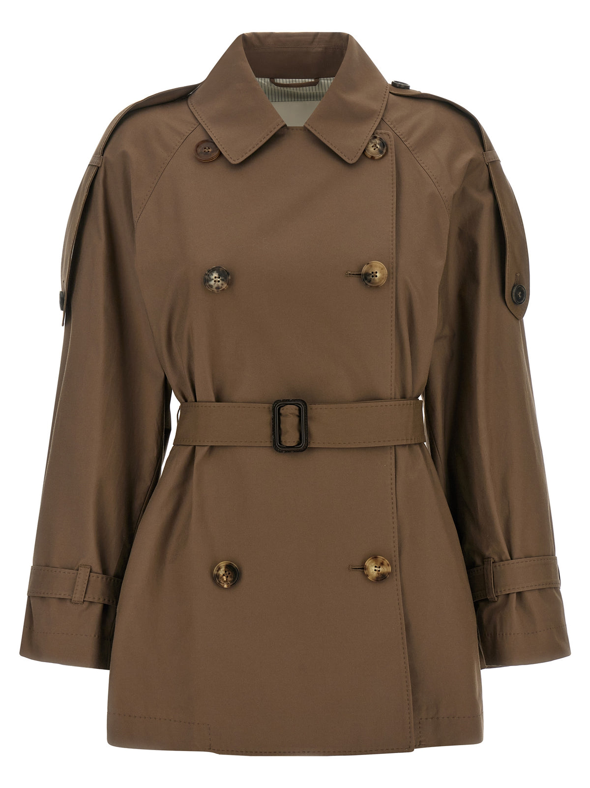 Max Mara Brauner Baumwollmantel