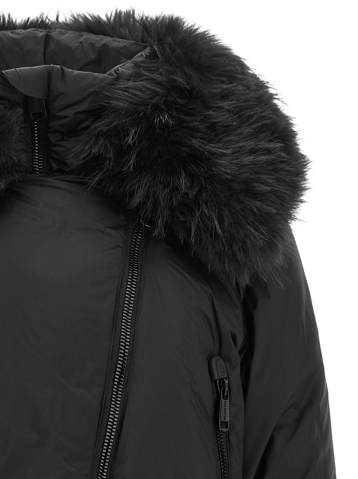 GOLDBERGH Schwarze Polyester-Jacke in voller Länge