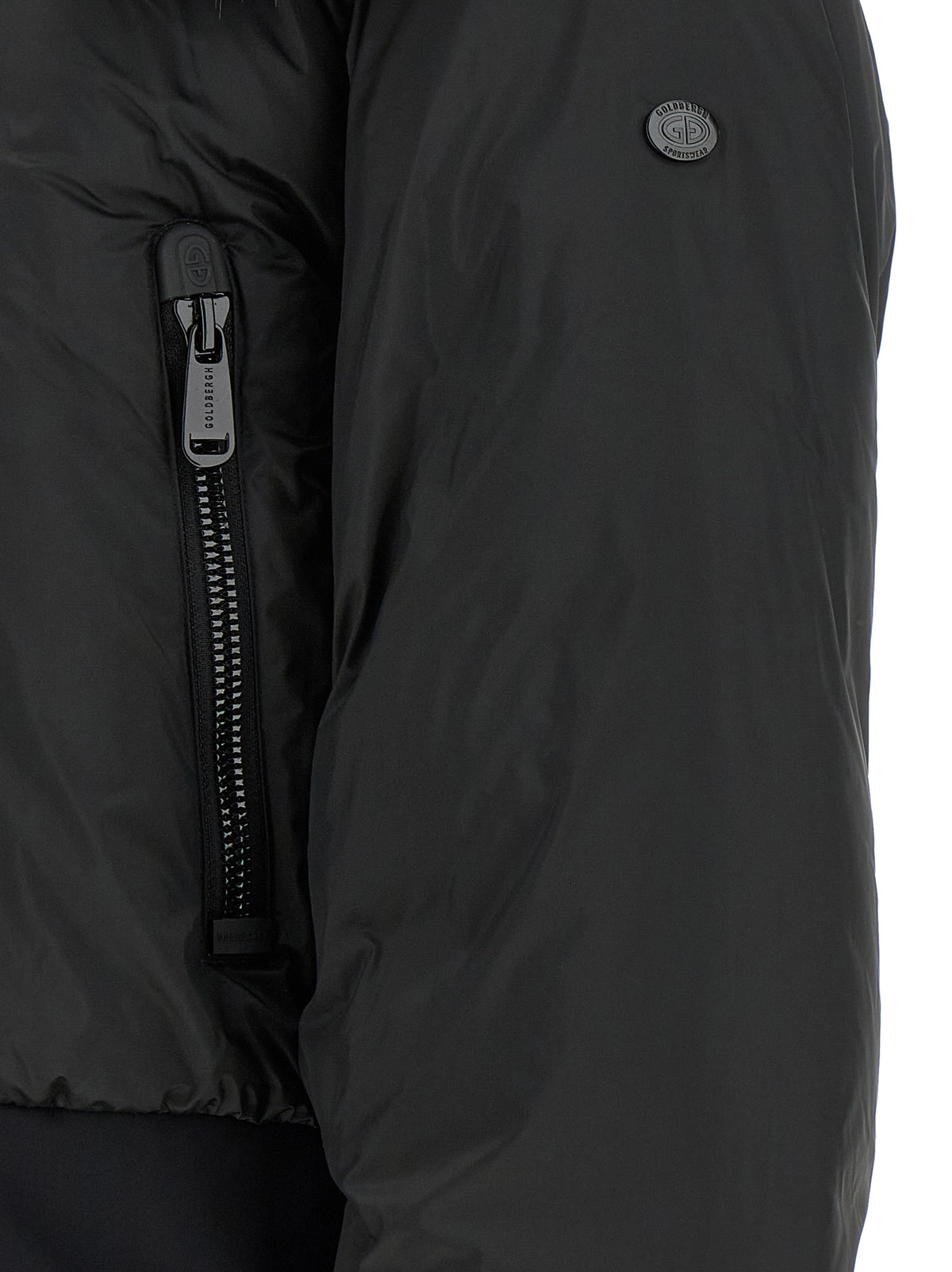 GOLDBERGH Schwarze Polyester-Jacke in voller Länge