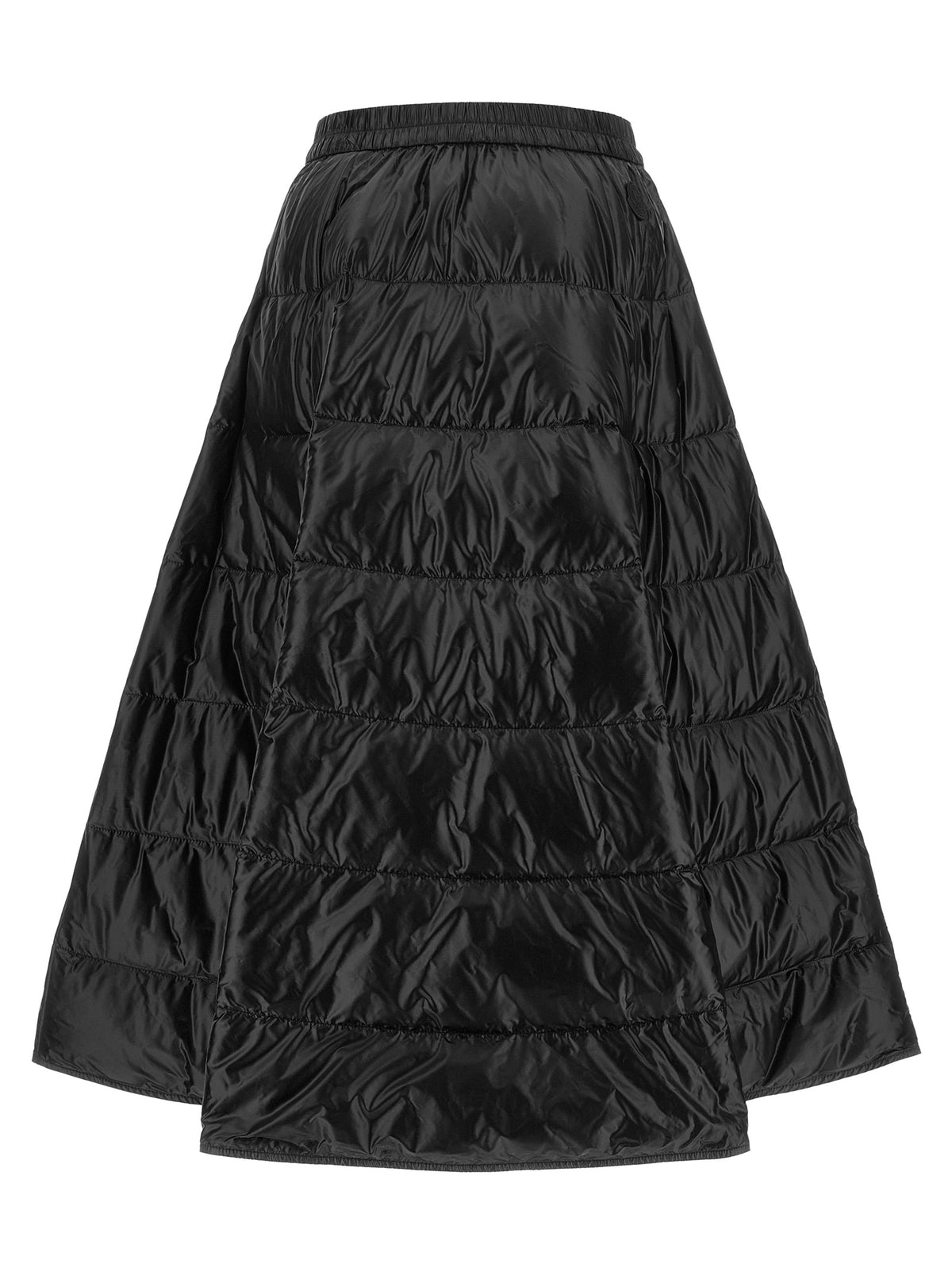 Moncler Schwarzer Midi-Rock aus Polyamid