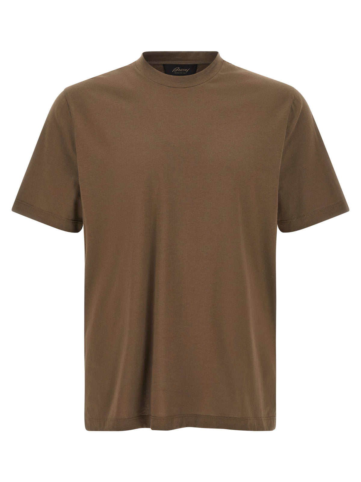 Brioni Braunes Baumwoll-T-Shirt