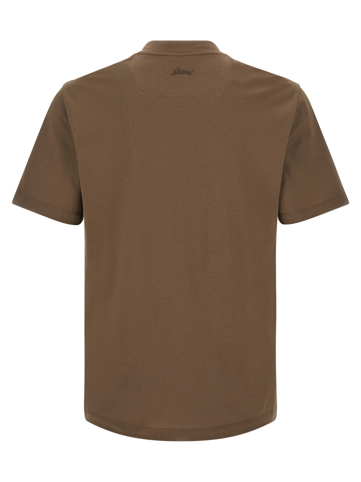 Brioni Braunes Baumwoll-T-Shirt