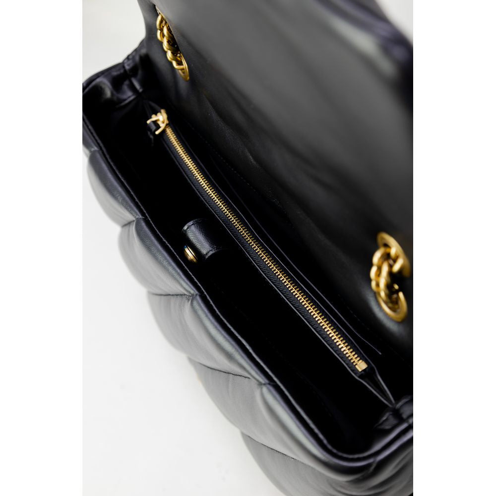 PINKO Schwarze Lederhandtasche