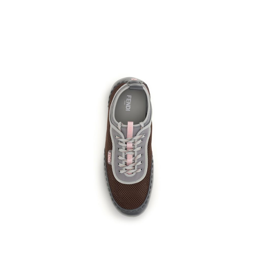Fendi Multicolor Calf Leather Bos Taurus Athletic Sneakers