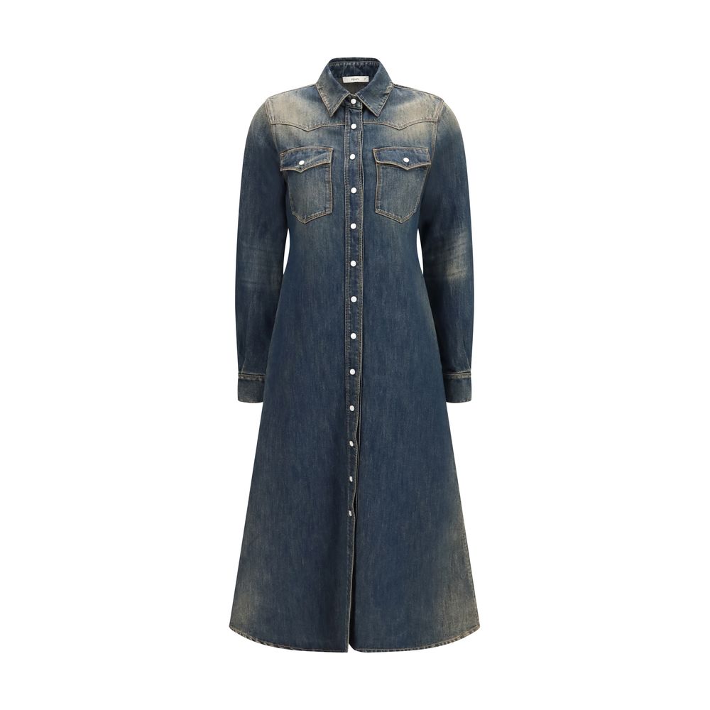 Fendi Blaues Baumwoll-Freizeitkleid