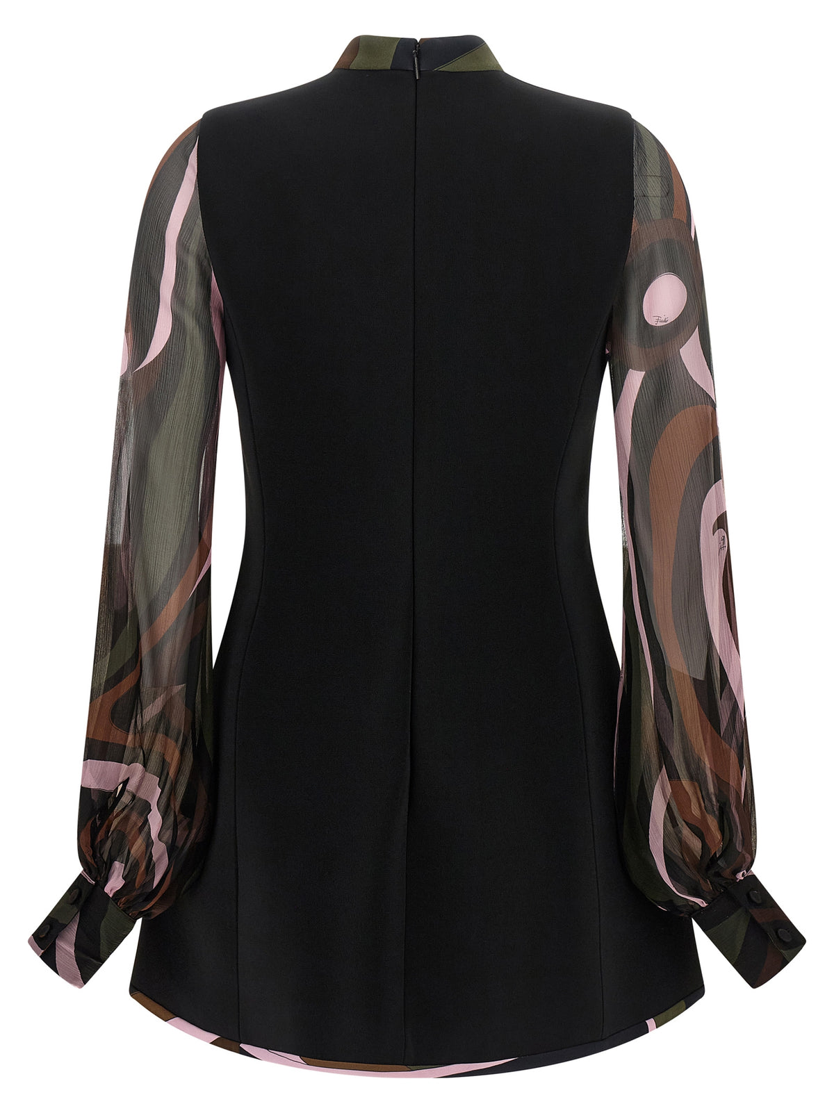 Emilio Pucci Schwarzes Viskose-Kurzkleid