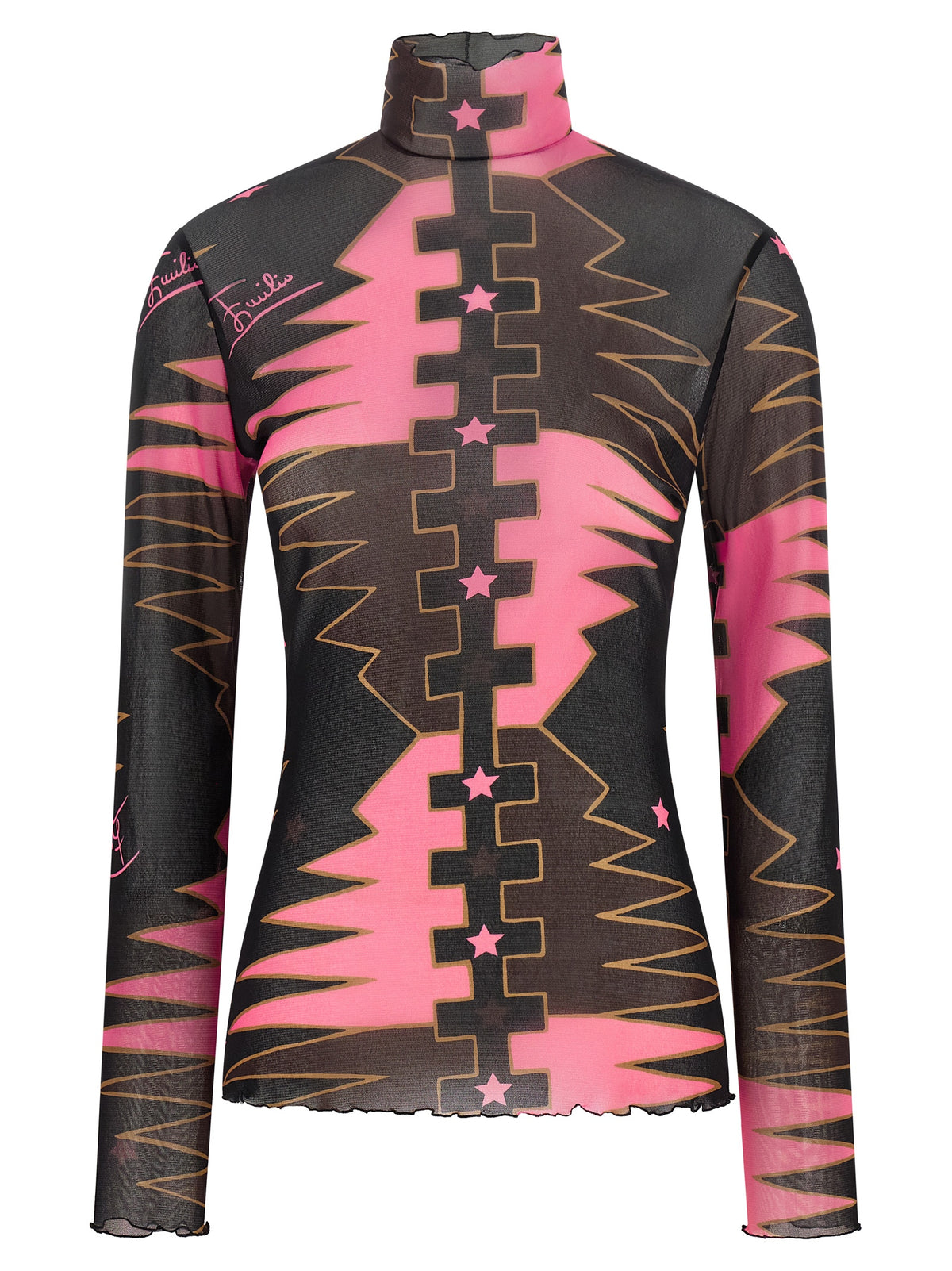 Emilio Pucci Langarm-T-Shirt aus mehrfarbigem Polyamid