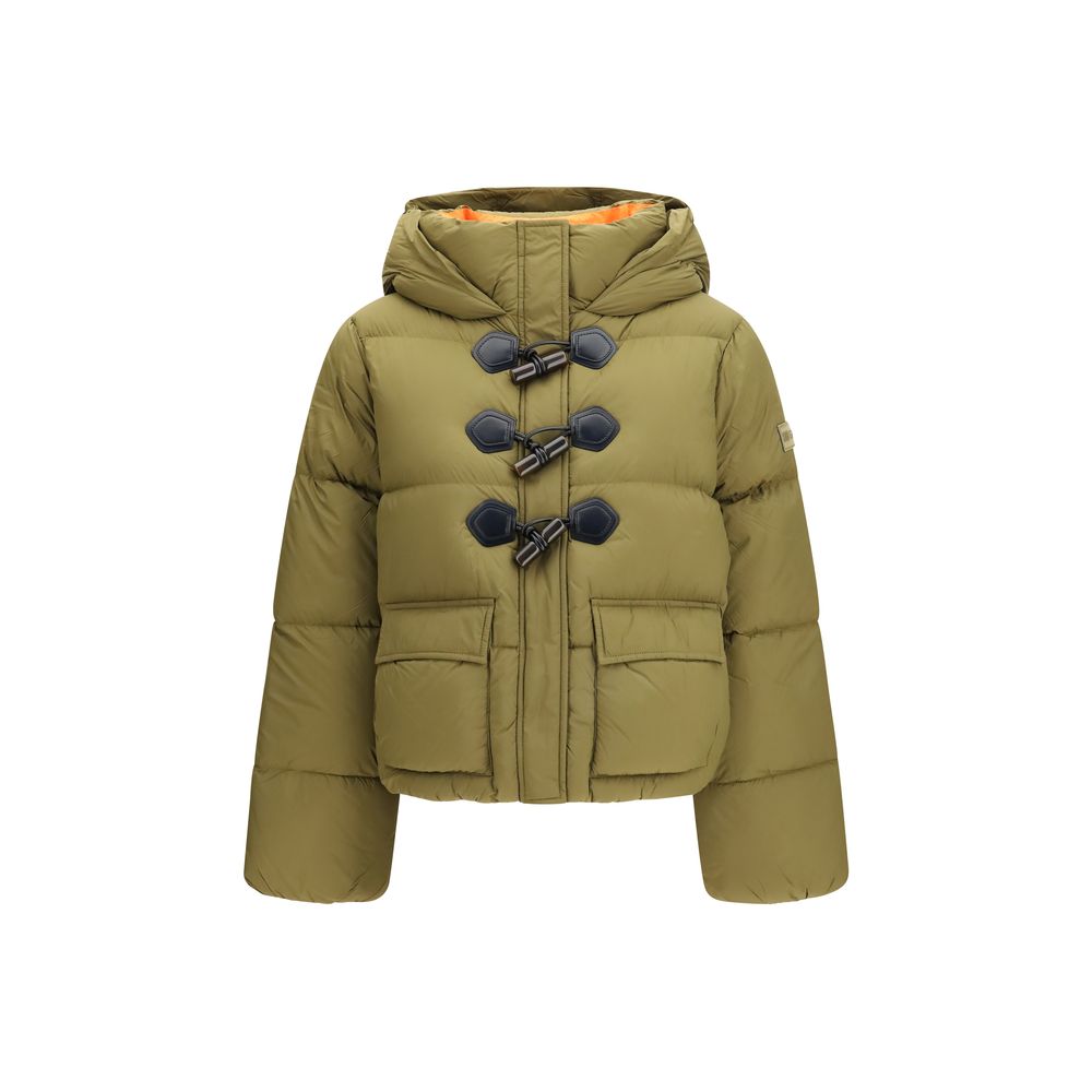 Ganni Zweifarbige Nylon-Steppjacke