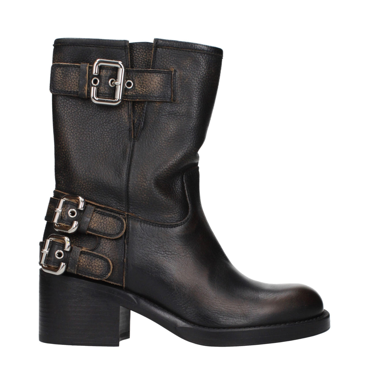 Chloé Schwarze Leder-Stiefeletten