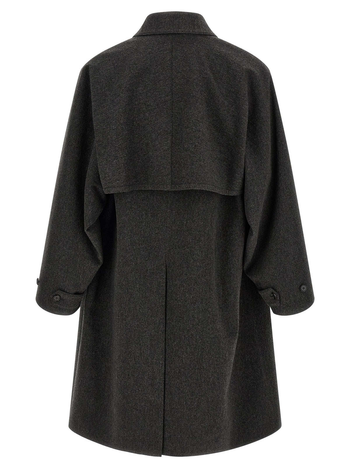 Jil Sander Grauer Wollmantel