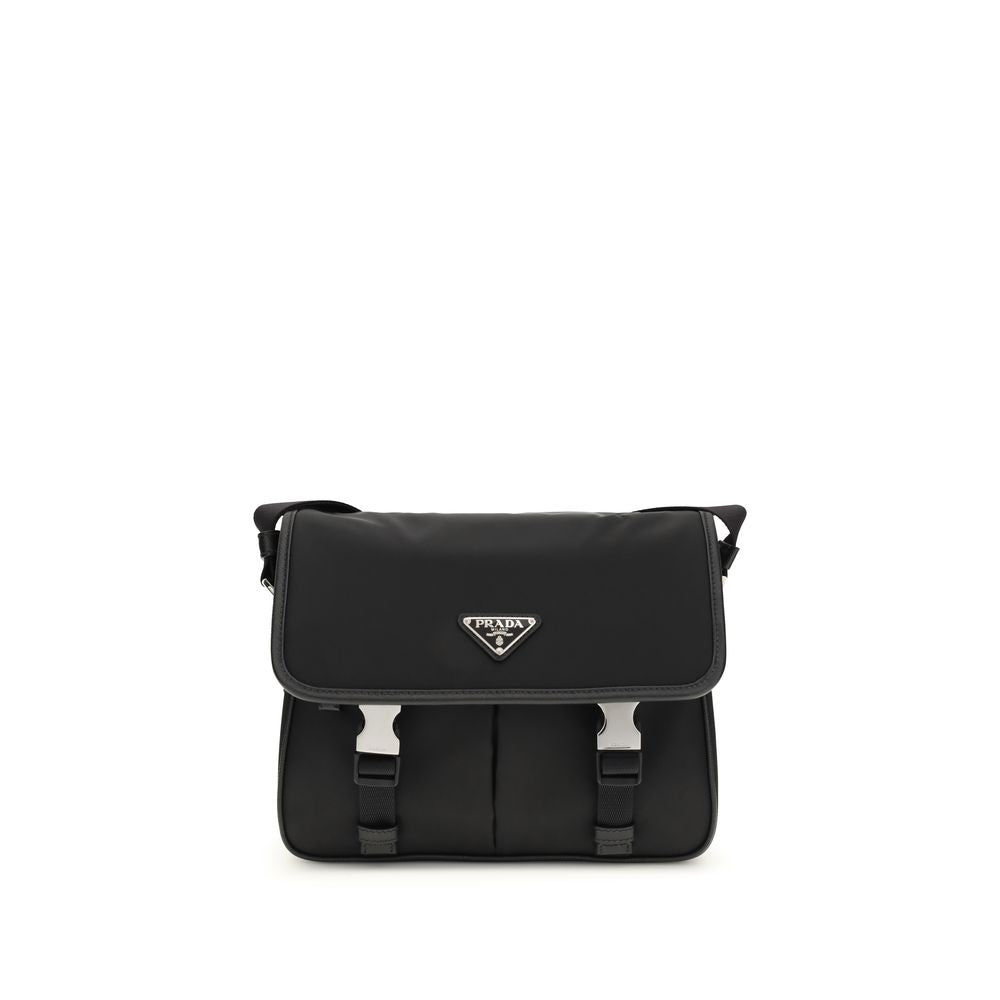 Prada Schwarze Schultertasche aus Polyamid
