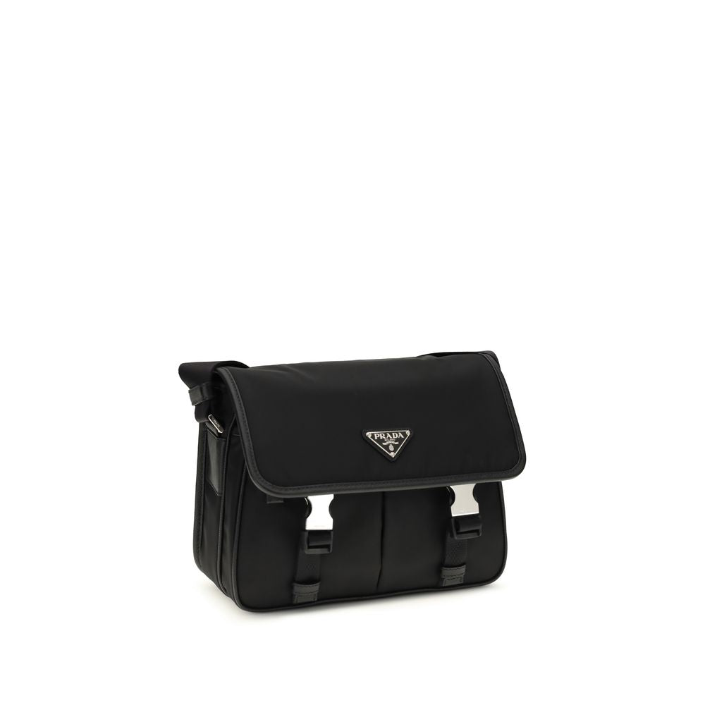 Prada Schwarze Schultertasche aus Polyamid