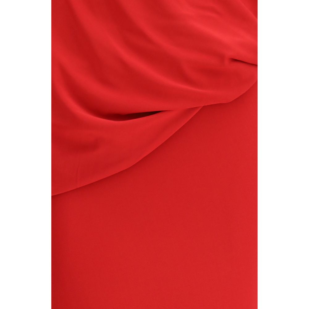 Magda Butrym Rotes Viskose-Freizeitkleid
