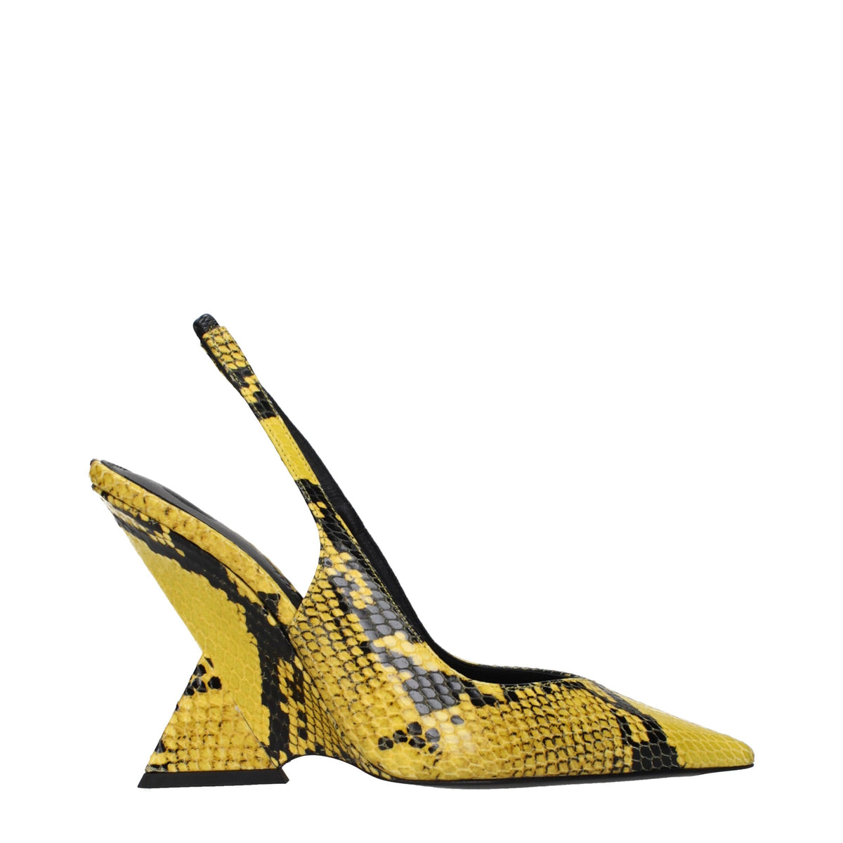 The Attico Plateau-Pumps aus gelbem Leder