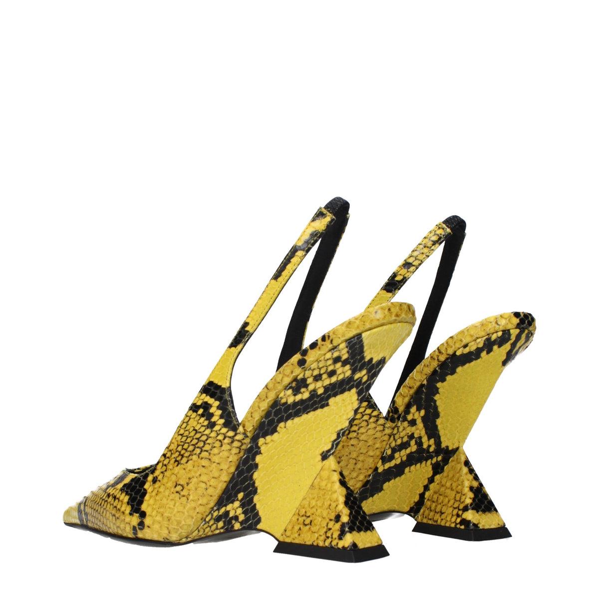 The Attico Plateau-Pumps aus gelbem Leder
